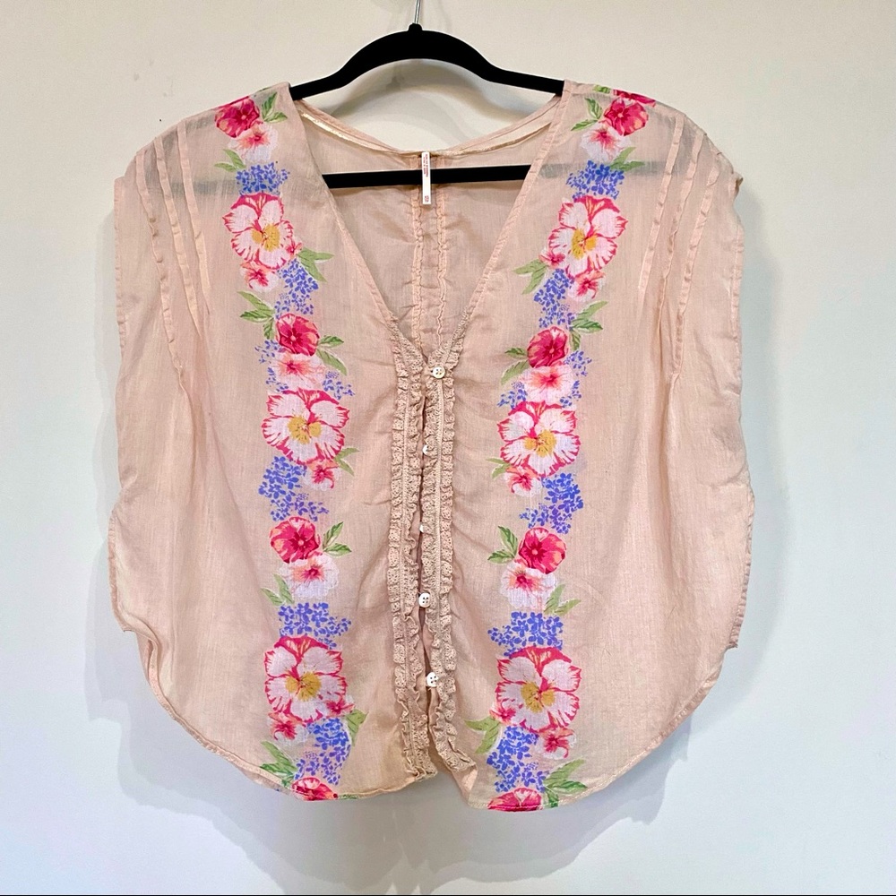 Sheer Free People Blouse